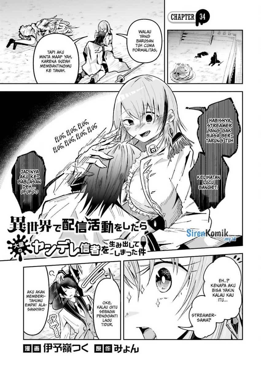 Isekai de Haishin Katsudou wo Shitara Tairyou no Yandere Shinja wo Umidashiteshimatta Ken Chapter 034