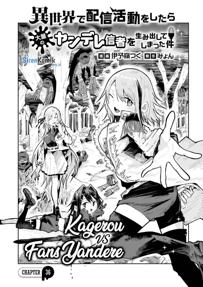 Isekai de Haishin Katsudou wo Shitara Tairyou no Yandere Shinja wo Umidashiteshimatta Ken Chapter 036